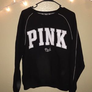pink black sweat shirt
